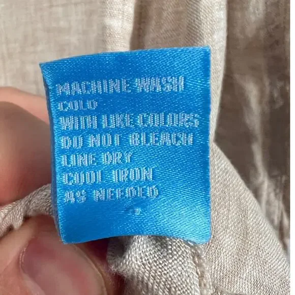 J. McLaughlin Women's S Coastal Old Money Minimalist Linen Button Front Shirt - Picture 8 of 11